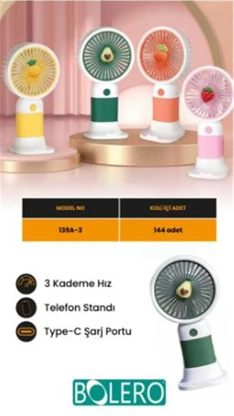 Bolero Mini Fan 139A-3 (SPG387) ürün görseli 1