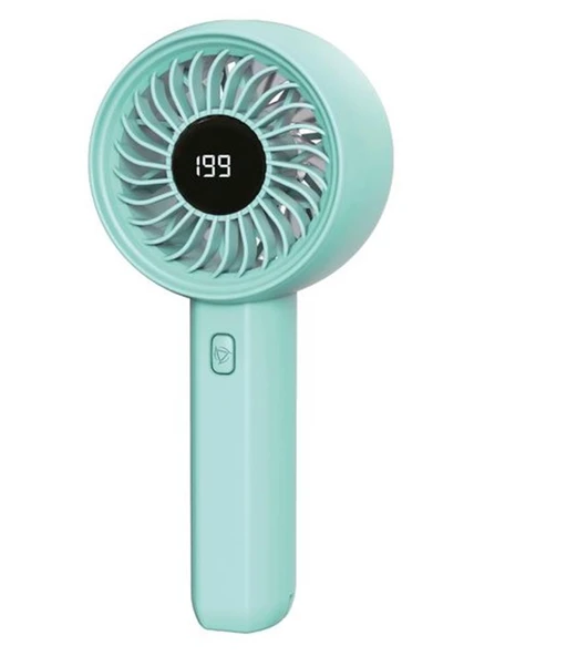 Feny FN-F45 Yeşil Kademeli Ultra Sessiz Led Göstergeli Şarjlı 1800Mah Turbo Mini El Fanı ürün görseli 1