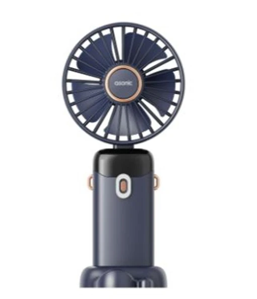 Asonic AFN28 Lacivert 500mAh 3 Kademe Dijital Göstergeli Katlanabilir Mini USB Fan ürün görseli 1