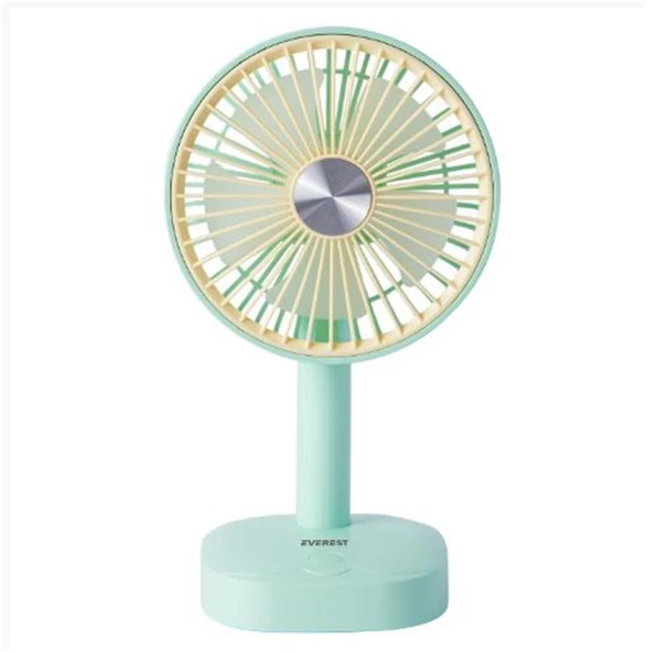 Everest EFN-510 Yeşil- Sarı 1200mAh 5 İnç 3 Hız Kademeli Dönebilen Masaüstü Usb Fan ürün görseli 1