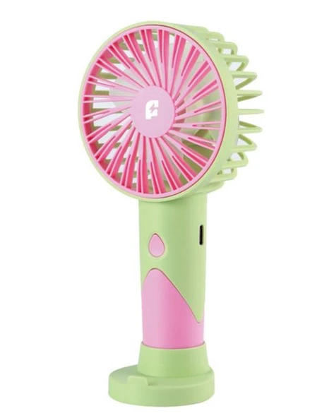 Feny FN-F20 Yeşil-Pembe Kademeli Ultra Sessiz Şarjlı Taşınabilir 500Mah Mini El Fanı ürün görseli 1