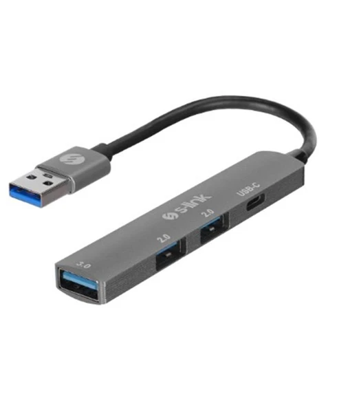 S-link SW-U333 3-USB 2.0, 1-USB 3.0 USB Metal USB Hub ürün görseli 1