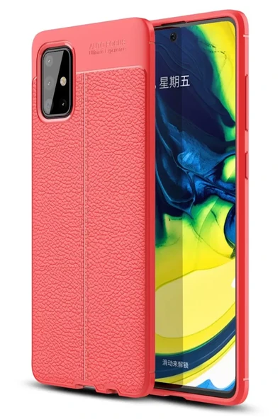 Newface Samsung Galaxy A71 Kılıf Auto Focus Kapak - Kırmızı ürün görseli 1