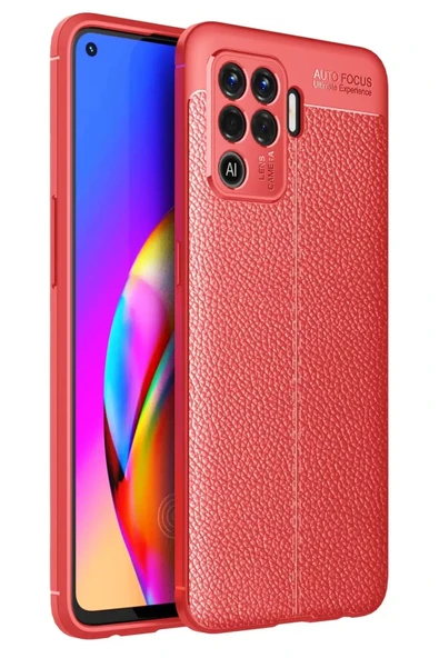 Newface Oppo Reno 5 Lite Kılıf Auto Focus Kapak - Kırmızı ürün görseli 1