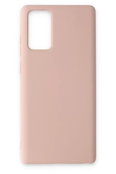 Newface Samsung Galaxy Note 20 Kılıf Nano içi Kadife Silikon - Pudra ürün görseli 1