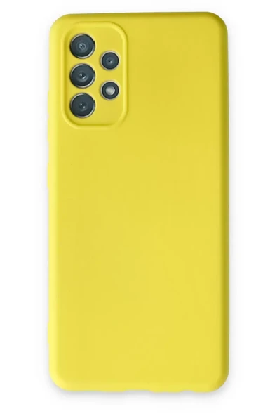 Newface Samsung Galaxy A13 4G Kılıf Nano içi Kadife Silikon - Sarı ürün görseli 1