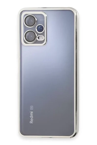 Newface Xiaomi Redmi Note 12 Pro 5G Kılıf Razer Lensli Silikon - Gümüş ürün görseli 1