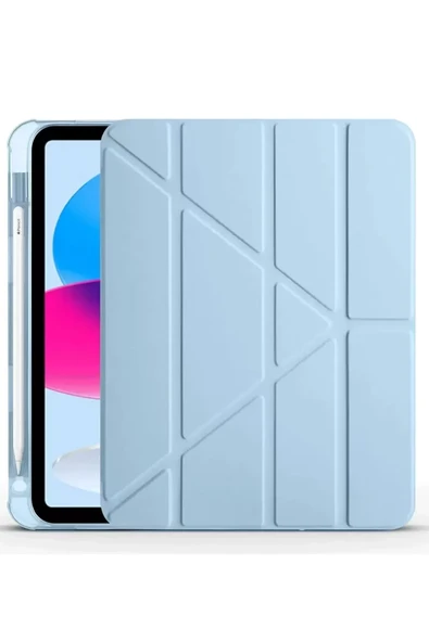 Newface Apple iPad 2022 10.9 (10.nesil) Kılıf Kalemlikli Mars Tablet Kılıfı - Mavi ürün görseli 1