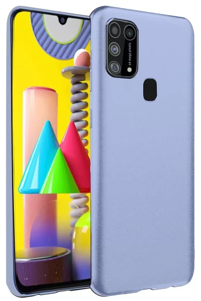 Newface Samsung Galaxy M31 Kılıf Nano içi Kadife Silikon - Lila ürün görseli 1