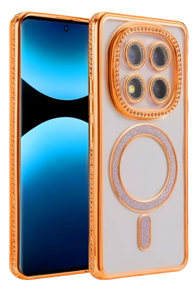 Newface Xiaomi Redmi Note 15 Pro 5G Joke Simli Magneticsafe Kılıf - Turuncu ürün görseli 1