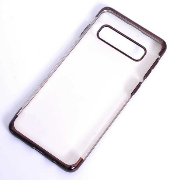 Galaxy S10 Kılıf İnce Köşeleri Renkli Şeffaf Silikon ürün görseli 1
