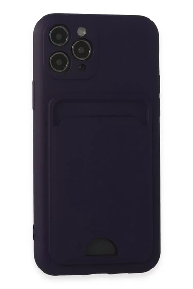 Newface Apple iPhone 11 Pro Kılıf Kelvin Kartvizitli Silikon - Derin Mor ürün görseli 1