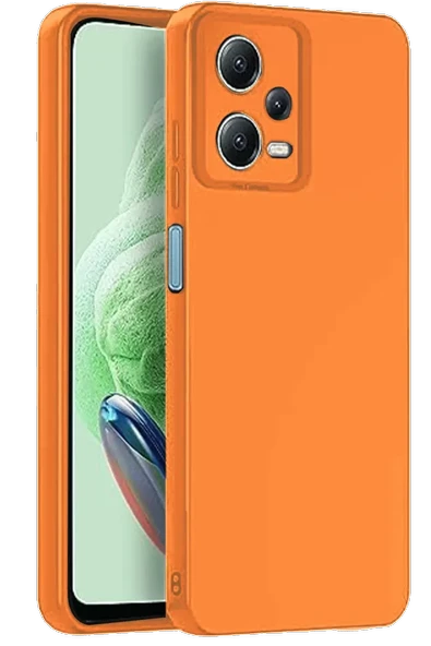Newface Xiaomi Redmi Note 12 Pro 5G Kılıf Nano içi Kadife Silikon - Turuncu ürün görseli 1