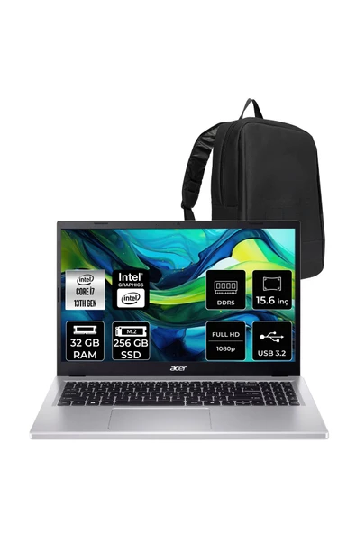 ACER Aspire Go Core i7-13620H 32GB 256GB SSD 15.6" FHD FDOS Dizüstü Bilgisayar AG15-71P ürün görseli 1