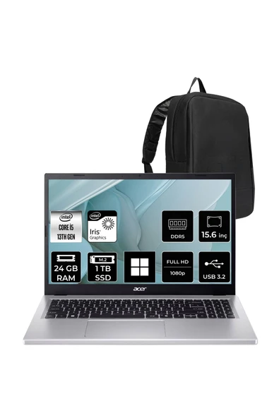 ACER Aspire Go Core i5-1334U 24GB RAM 1TB SSD 15.6" FHD 60Hz W11H Dizüstü Bilgisayar AG15-71P ürün görseli 1