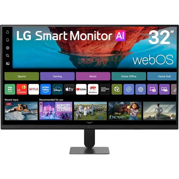 LG 32U701SB-B 31,5" U7S Alpha 7 AI 5ms (Gtg At Faster) 60Hz (2xHDMI+USB 2.0) HDR10 4K UHD (3840X2160) webOS Airplay 2 VA Panel Smart Monitör ürün görseli 1