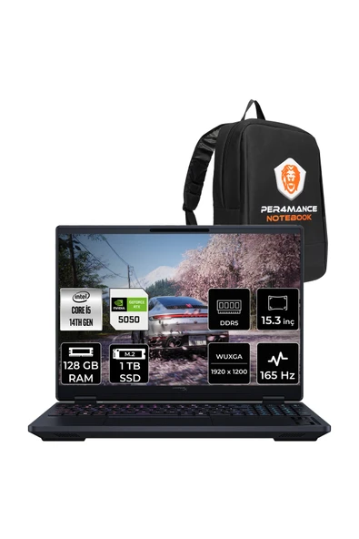 HP Hyperx Omen 15 i5 14500HX 128GB 1TB SSD RTX5050/8GB 15.3" WUXGA 165Hz FDOS Gaming Laptop ürün görseli 1