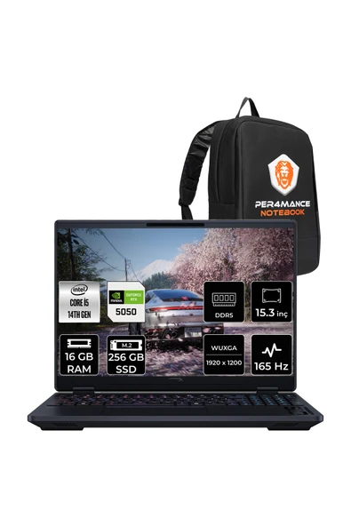 HP Hyperx Omen 15 i5 14500HX 16GB 256GB SSD RTX5050/8GB 15.3" WUXGA 165Hz FDOS Gaming Laptop ürün görseli 1