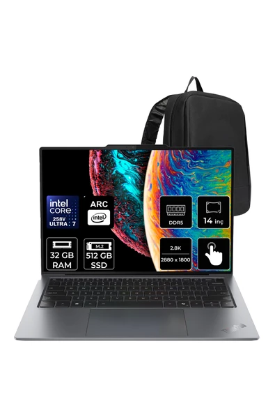 LENOVO ThinkPad X9 Core Ultra 7 258V 32GB RAM 512GB SSD 14" 2.8K OLED Multi-Touch FreeDOS Dizüstü Bilgisayar + Per4 Çanta ürün görseli 1