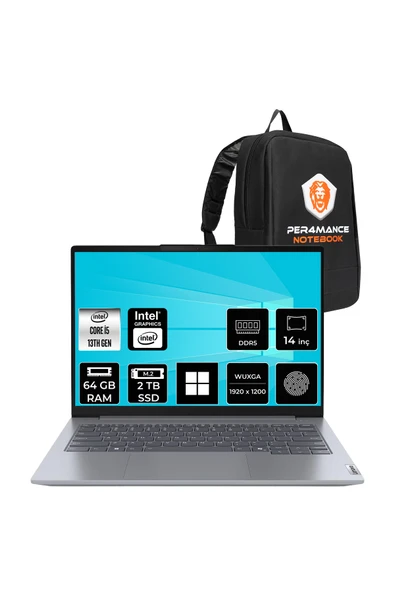 LENOVO ThinkBook 14 Gen 8 i5 13420H 64GB RAM 2TB SSD 14" FHD+ W11P Dizüstü Bilgisayar ürün görseli 1