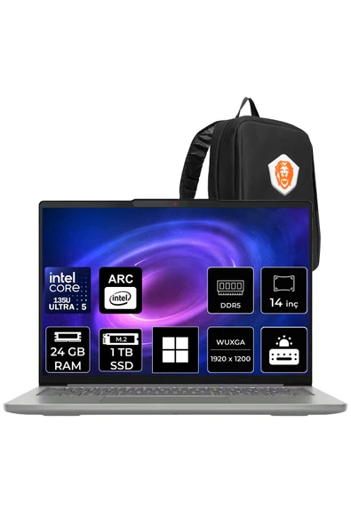 LENOVO IdeaPad Slim 5 14IMH10 Ultra 5 135H 24GB RAM 1TB SSD 14" WUXGA OLED W11H Dizüstü Bilgisayar ürün görseli 1