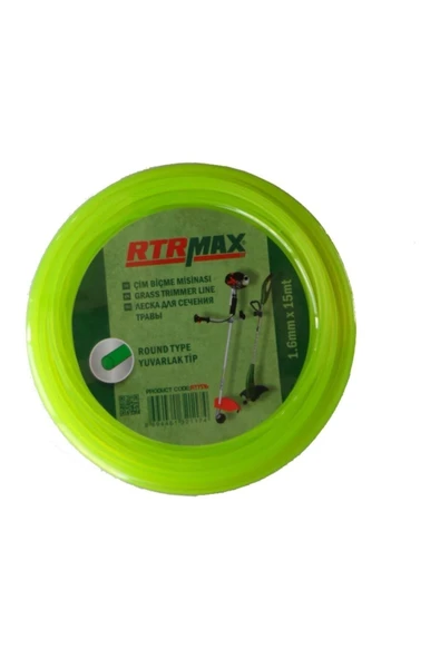Rtrmax Rty516 Tırpan Misinası Yeşil Yuvarlak 1.6 Mmx15mt ürün görseli 1