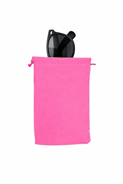 Optic Master El Yapımı Kalın Ağzı Büzgülü Kadife Gözlük Kılıfı / Kadife Gözlük Kesesi 4 Adet Pembe ürün görseli 1