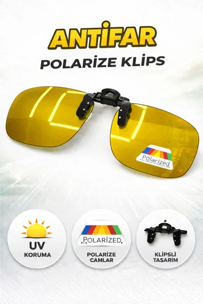 Optic Master Gözlük Klipsi Polarize Antifar Orta Boy 45x60 MM ürün görseli 1