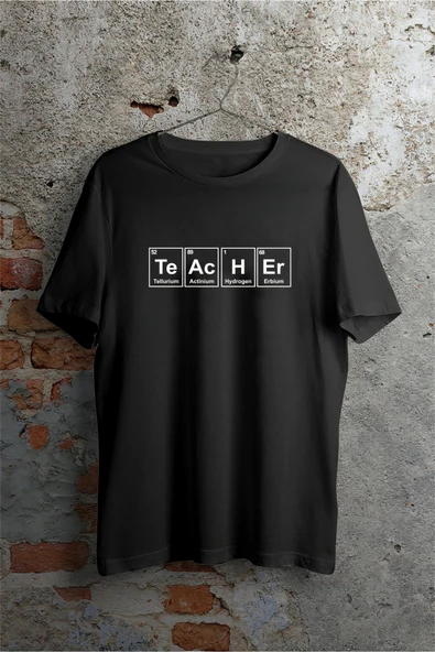24 Kasım Kimya Öğretmeni Hediyesi Baskılı Bisiklet Yaka T-shirt - Beyaz ürün görseli 1
