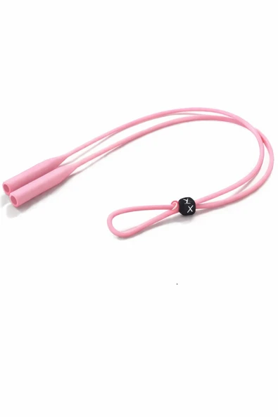 Optic Master Ayarlanabilir Harf Detaylı Silikon Gözlük Askısı / Gözlük İpi Açık Pembe ürün görseli 1