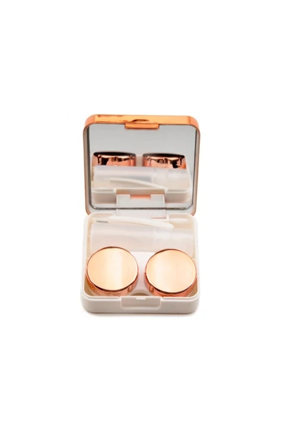 Optic Master Aynalı Lens Vantuzlu ve Cımbızlı Lens Kutusu Seti Roze Gold ürün görseli 1