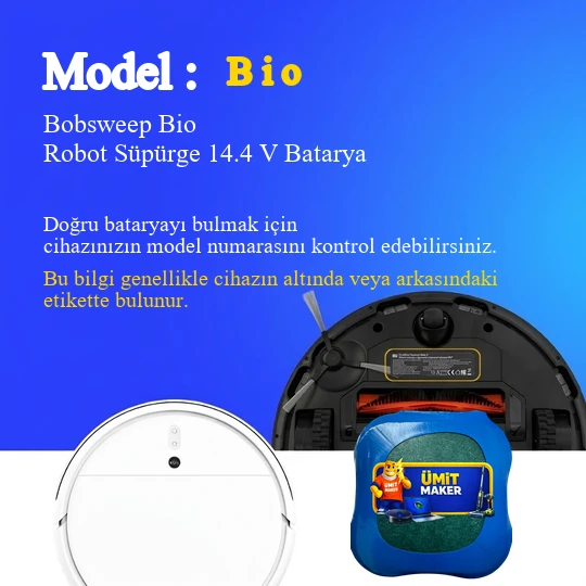 Bobsweep Bio Robot Süpürge 3500 mAh Batarya - Resim 2
