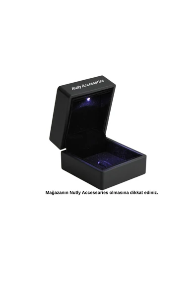 Nutly Accessories Led Işıklı Yüzük Kutusu Hediye Sevgililer Günü ürün görseli 1