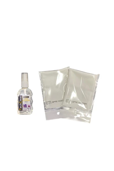 Optic Master Gözlük Temizleme Seti (50Ml Antistatik Sprey + 2 Adet Microfiber Bez) ürün görseli 1