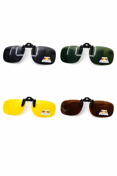 Optic Master Gözlük Klipsi Polarize Yeşil Orta Boy 45x60 MM - Resim 3