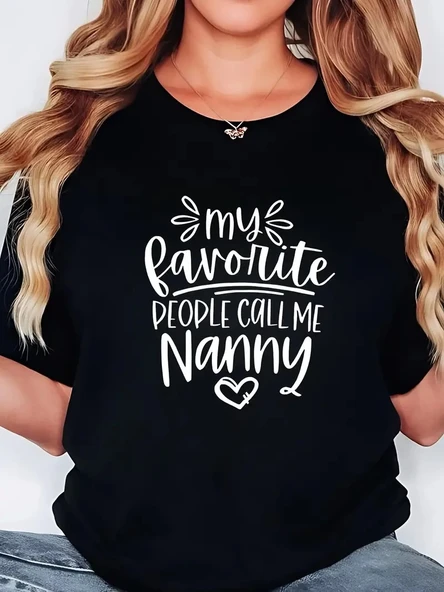 Kadın Kısa Kol Yazlık Tişört Bisiklet Yaka Baskılı Oversize T-Shirt - Siyah ürün görseli 1