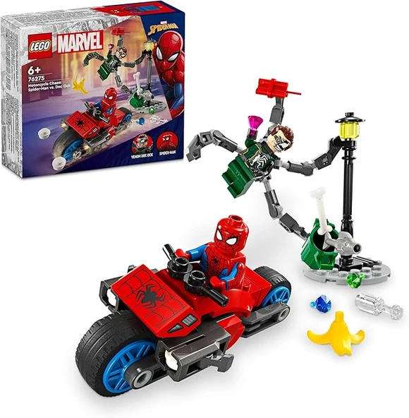 Lego 76275 Marvel Motosiklet Takibi Örümcek Adam Doktor Oktopus'a Karşı ürün görseli 1