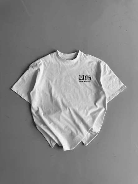 Erkek Baskılı T-Shirt Kısa Kol Bisiklet Yaka Regular Fit Yazlık Tişört -  Beyaz ürün görseli 1