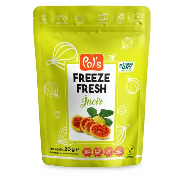 Freeze Fresh Dondurularak Kurutulmuş İncir 20 Gr ürün görseli 1