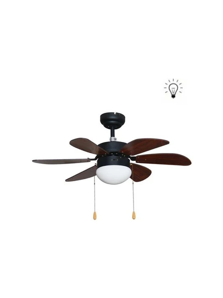 Vanti Kcf280 60w Ahşap 6 Kanatlı Avizeli Tavan Latörü Kumandalı ürün görseli 1