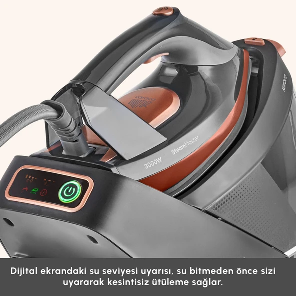 Karaca Vantuz Steammaster Buhar Kazanlı Ütü Black Rose - Resim 2