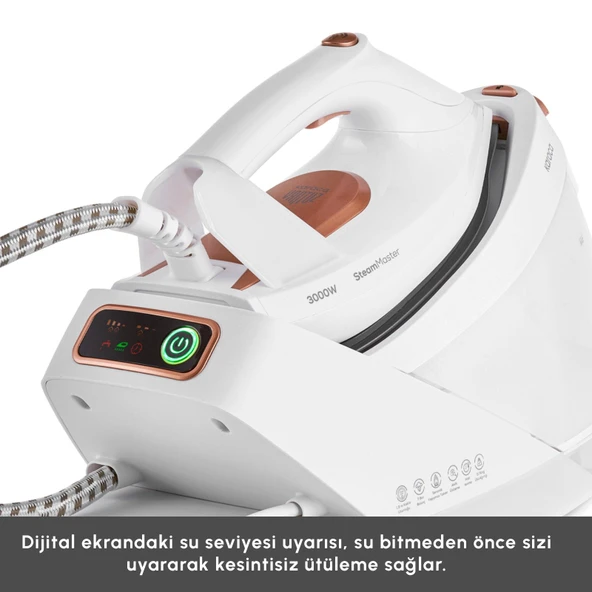 Karaca Vantuz Steammaster Buhar Kazanlı Ütü White Rose - Resim 6