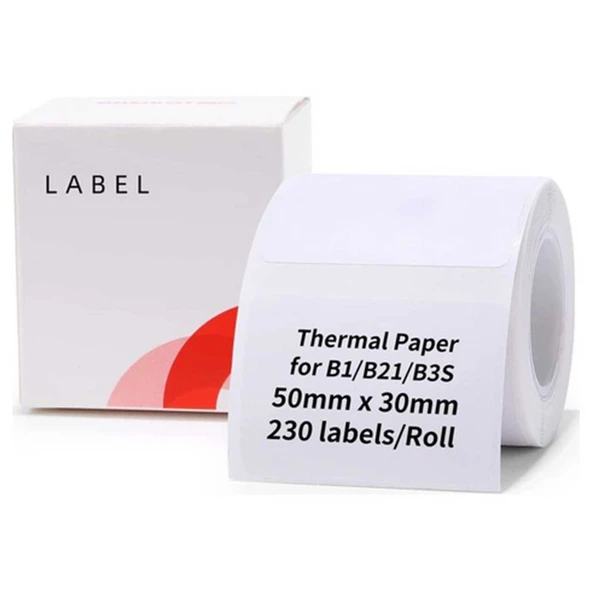 NIIMBOT T50-30-230WHITE (B1, B21S, B3S) Uyumlu Etiket ürün görseli 1
