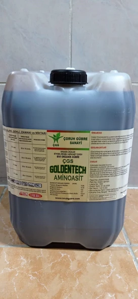 ÇGS - ÇORUH GÜBRE SANAYİ  BİTKİLSEL MENŞELİ AMİNOASİT İÇEREN SIVI ORGANİK GÜBRE ( 20 Litre ) ürün görseli 1