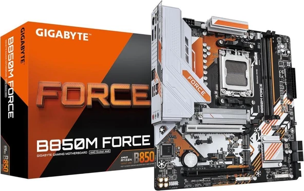 GIGABYTE ANAKART AMD AM5 MATX B850M FORCE Outlet ürün görseli 1