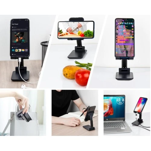 Katlanabilir Masaüstü Telefon Tutucu Stand CM-449 - Resim 5