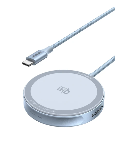 UGREEN MagFlow 25W Manyetik Kablosuz Şarj Pedi, MagSafe Uyumlu, Qi2 Hızlı Şarj, 55959 ürün görseli 1