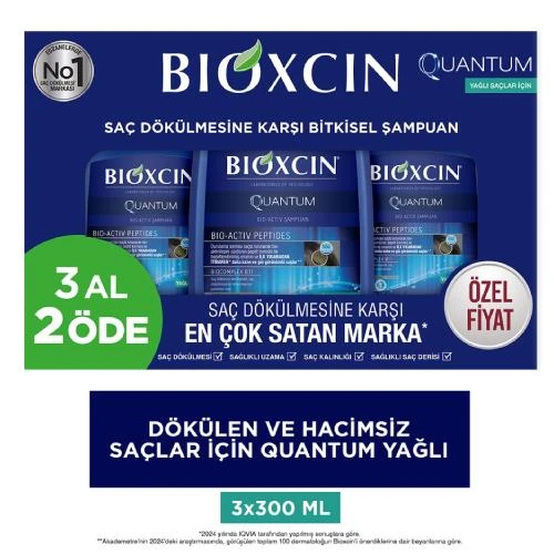 Bioxcin Quantum Yağlı Saçlar İçin 3 Al 2 Öde Şampuan ürün görseli 1