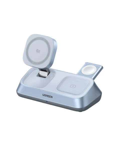 UGREEN MagFlow 2-in-1 Qi2 25W MagSafe Manyetik Kablosuz Şarj Cihazı, 55963 ürün görseli 1