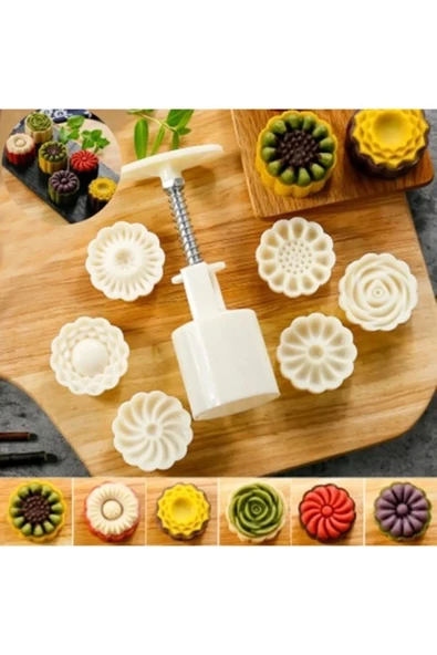 Basmalı Mooncake Kopat Set 7 Parça Kurabiye Yapım Seti ürün görseli 1
